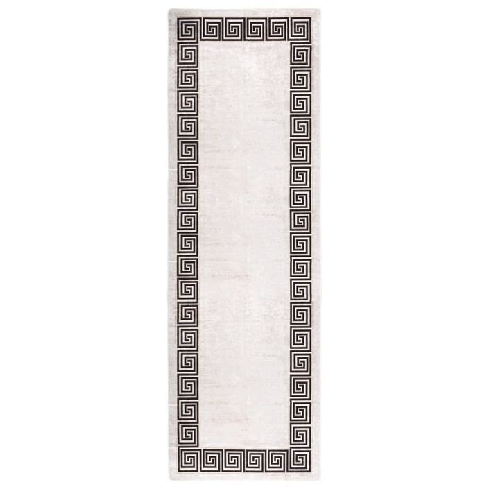 Tapis lavable antidérapant 80x300 cm Beige clair - Photo n°1