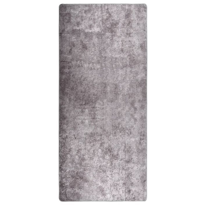 Tapis lavable antidérapant 80x300 cm Gris 2 - Photo n°1