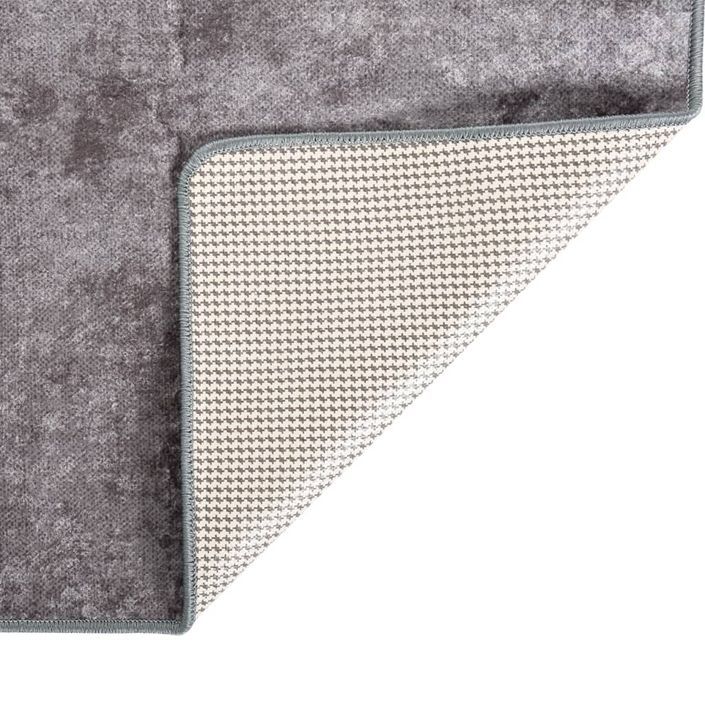 Tapis lavable antidérapant 80x300 cm Gris 2 - Photo n°3