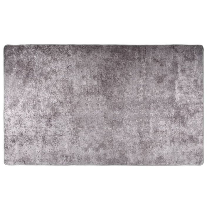 Tapis lavable gris 120x170 cm antidérapant - Photo n°1