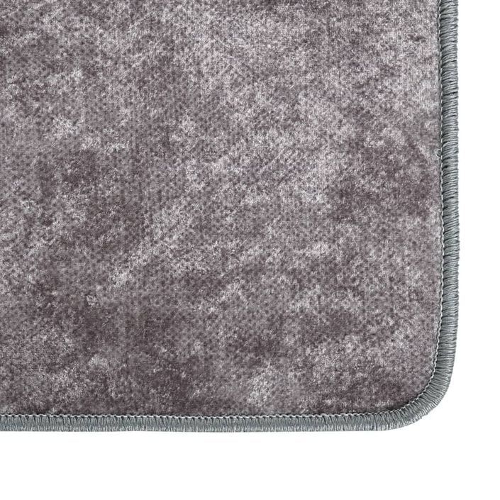 Tapis lavable gris 120x170 cm antidérapant - Photo n°4