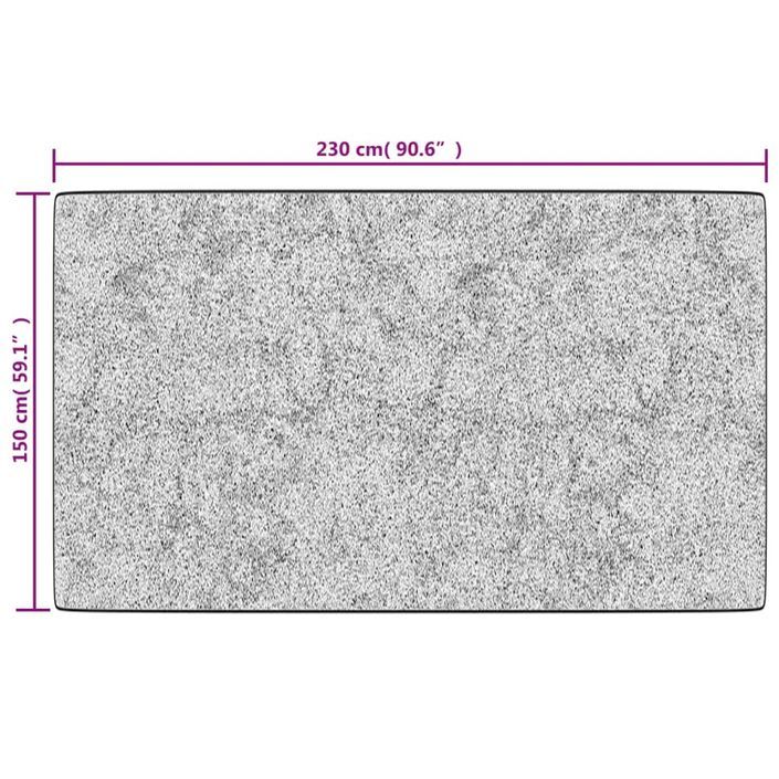 Tapis lavable gris 150x230 cm antidérapant - Photo n°5