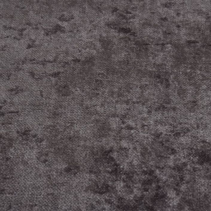 Tapis lavable gris Ø 200 cm antidérapant - Photo n°5