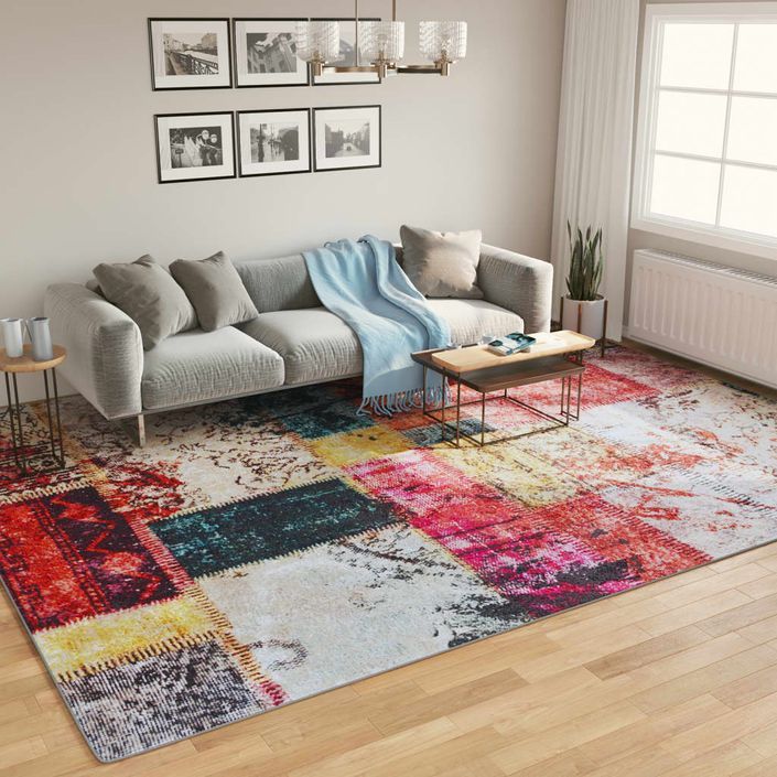 Tapis lavable multicolore 400x300 cm antidérapant - Photo n°2