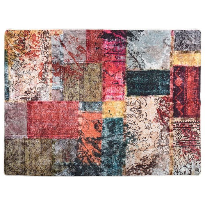 Tapis lavable multicolore 400x300 cm antidérapant - Photo n°1