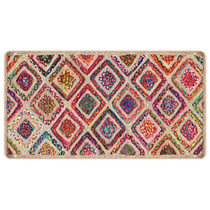 Tapis lavable multicolore 80x150 cm antidérapant - Photo n°1