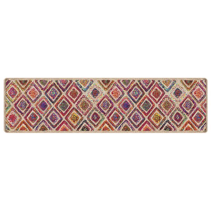 Tapis lavable multicolore 80x300 cm antidérapant - Photo n°1