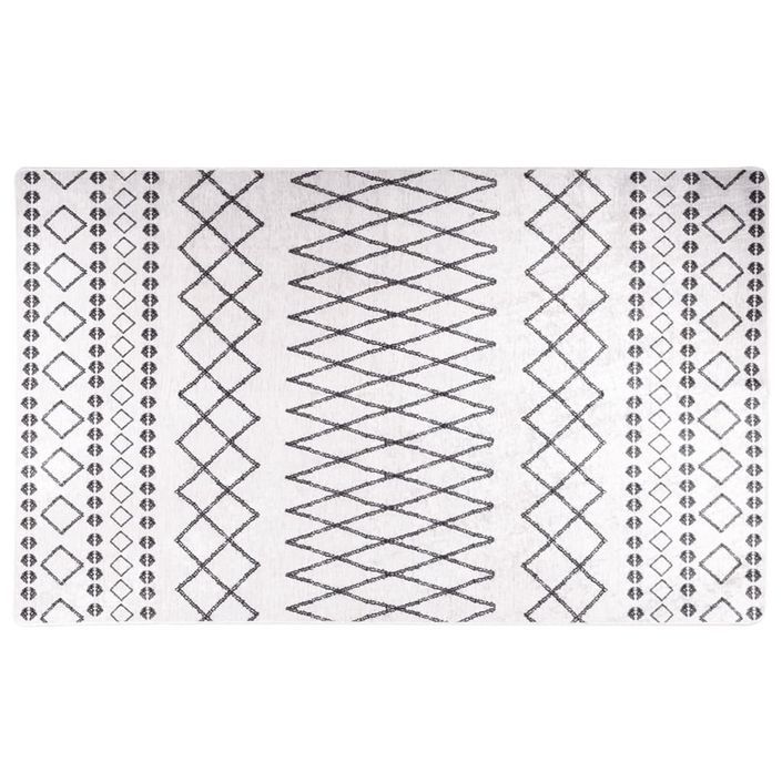 Tapis lavable noir et blanc 120x170 cm antidérapant - Photo n°1