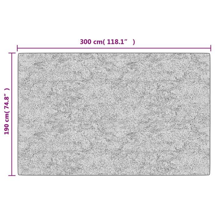 Tapis lavable noir et blanc 190x300 cm antidérapant - Photo n°8