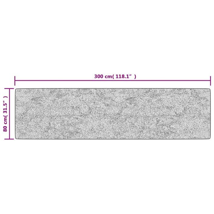 Tapis lavable noir et blanc 80x300 cm antidérapant - Photo n°8