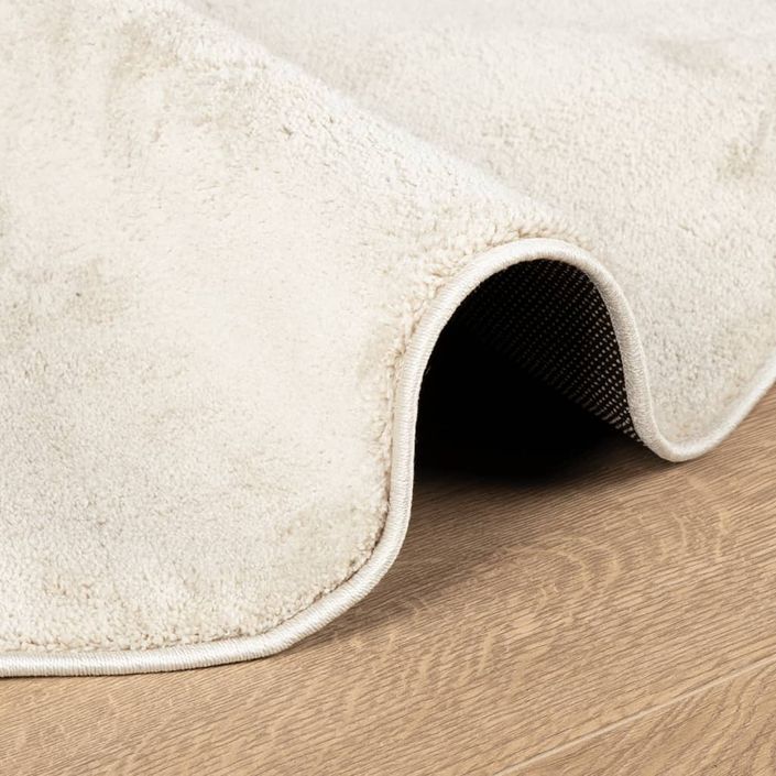 Tapis OVIEDO à poils courts beige Ø 80 cm - Photo n°6