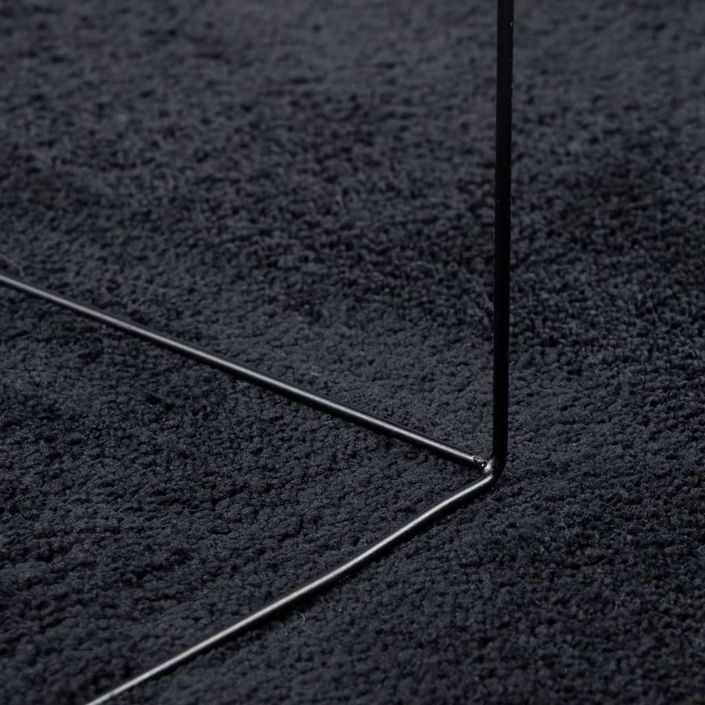 Tapis OVIEDO à poils courts noir Ø 100 cm - Photo n°8