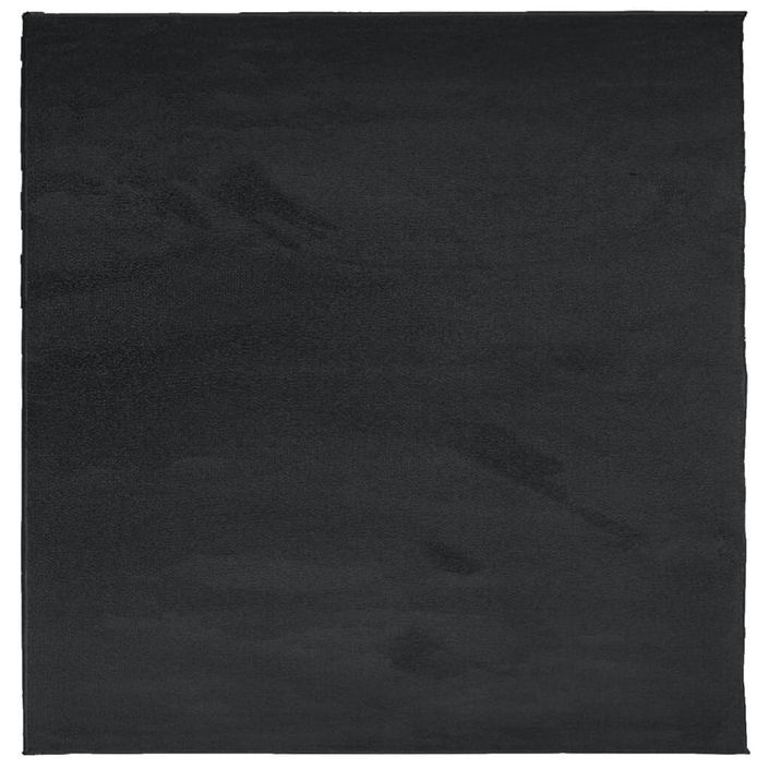 Tapis OVIEDO à poils courts noir 160x160 cm - Photo n°9