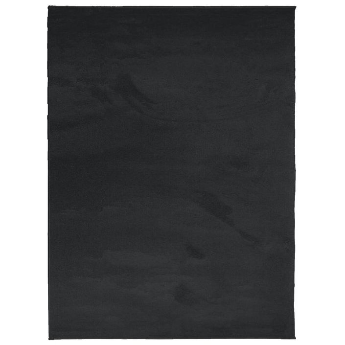 Tapis OVIEDO à poils courts noir 240x340 cm - Photo n°1