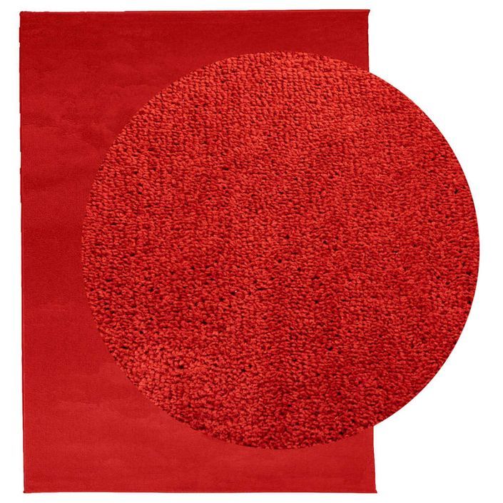 Tapis OVIEDO à poils courts rouge 240x340 cm - Photo n°3