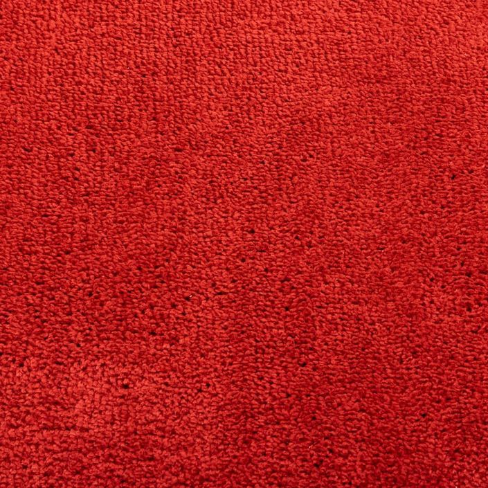 Tapis OVIEDO à poils courts rouge 80x150 cm - Photo n°9