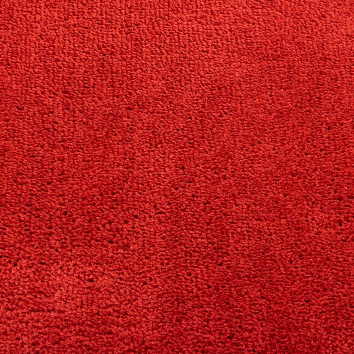 Tapis OVIEDO à poils courts rouge 80x250 cm - Photo n°9