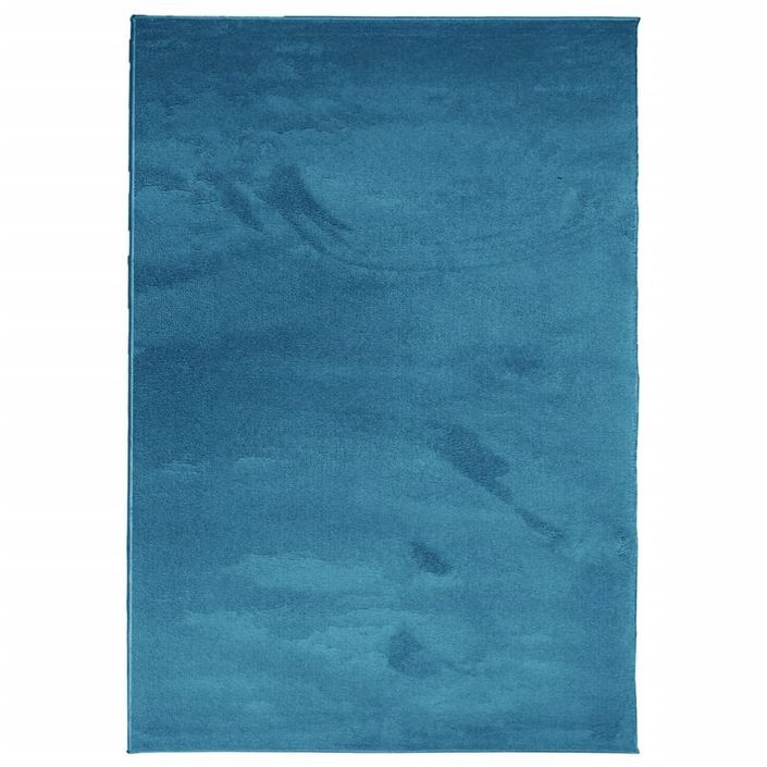 Tapis OVIEDO à poils courts turquoise 200x280 cm - Photo n°1