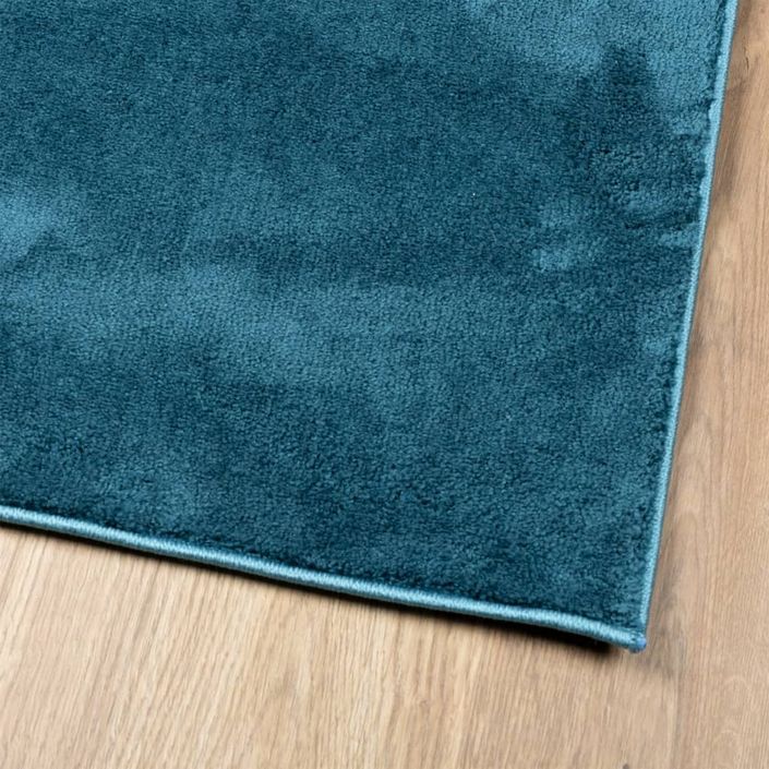 Tapis OVIEDO à poils courts turquoise 80x250 cm - Photo n°4