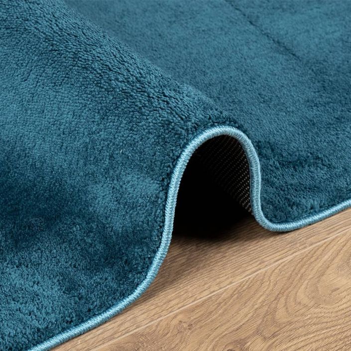 Tapis OVIEDO à poils courts turquoise 80x250 cm - Photo n°6