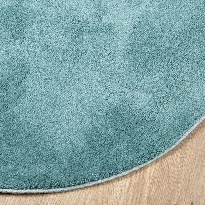 Tapis OVIEDO à poils courts vert Ø 120 cm - Photo n°4