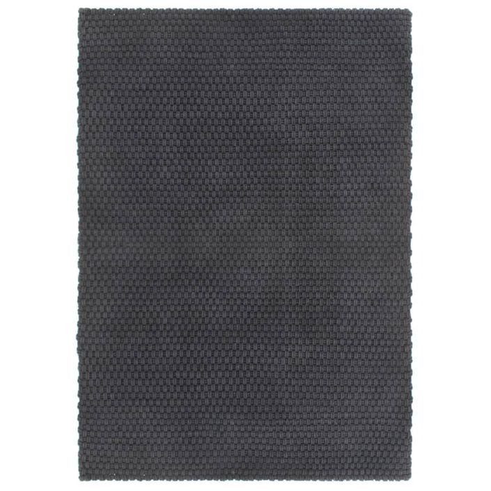 Tapis rectangulaire Anthracite 120x180 cm Coton - Photo n°1