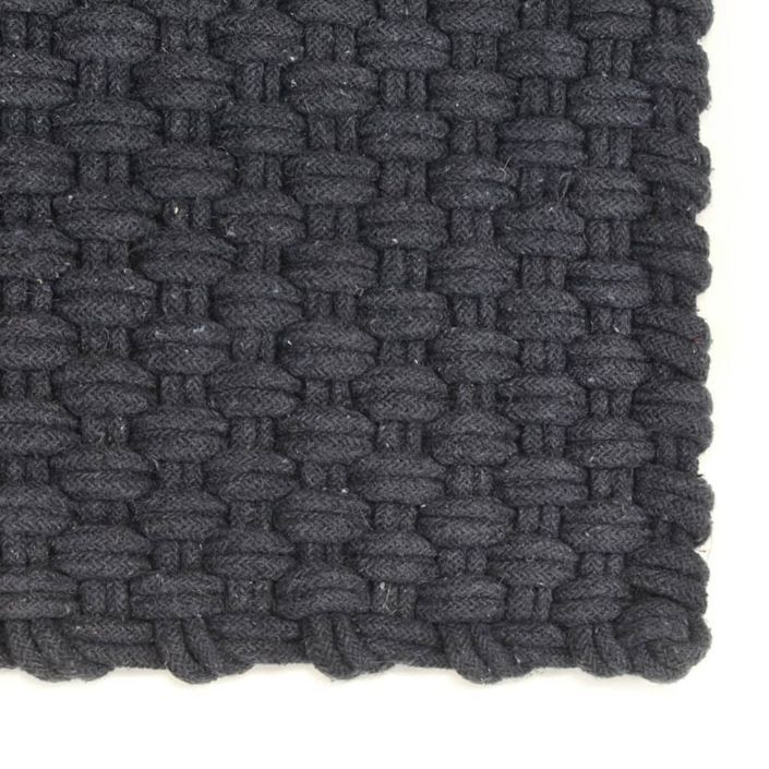 Tapis rectangulaire Anthracite 160x230 cm Coton - Photo n°2