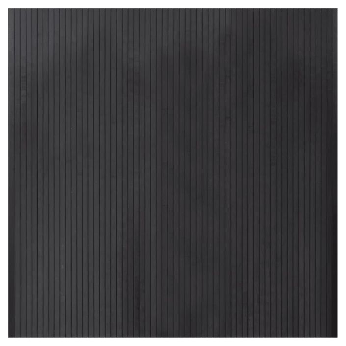 Tapis rectangulaire gris 100x100 cm bambou - Photo n°1