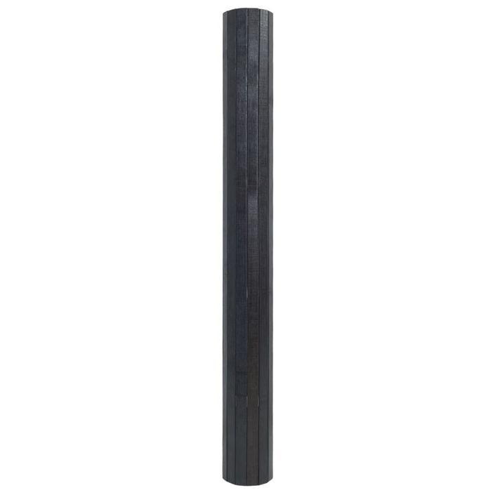 Tapis rectangulaire gris 100x500 cm bambou - Photo n°3