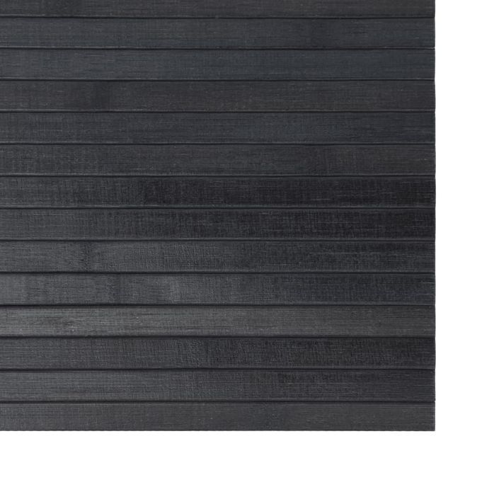 Tapis rectangulaire gris 100x500 cm bambou - Photo n°6
