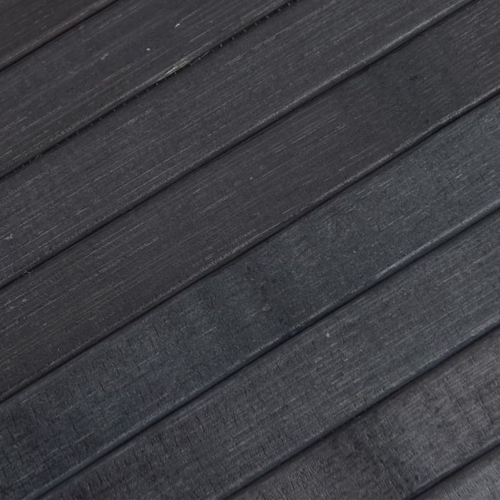 Tapis rectangulaire gris 100x500 cm bambou - Photo n°7
