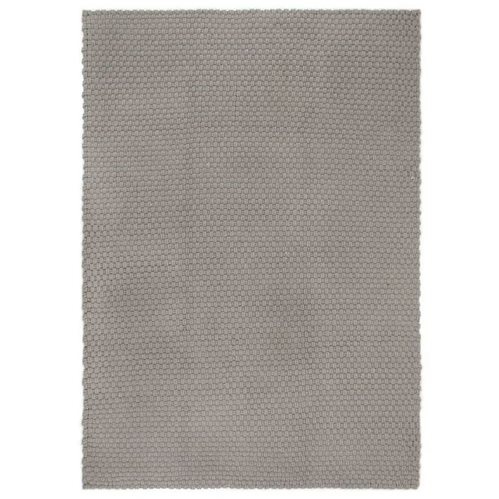 Tapis rectangulaire Gris 180x250 cm Coton - Photo n°1