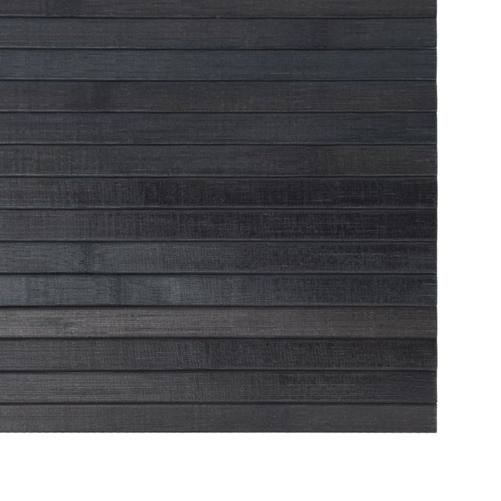 Tapis rectangulaire gris 70x100 cm bambou - Photo n°6