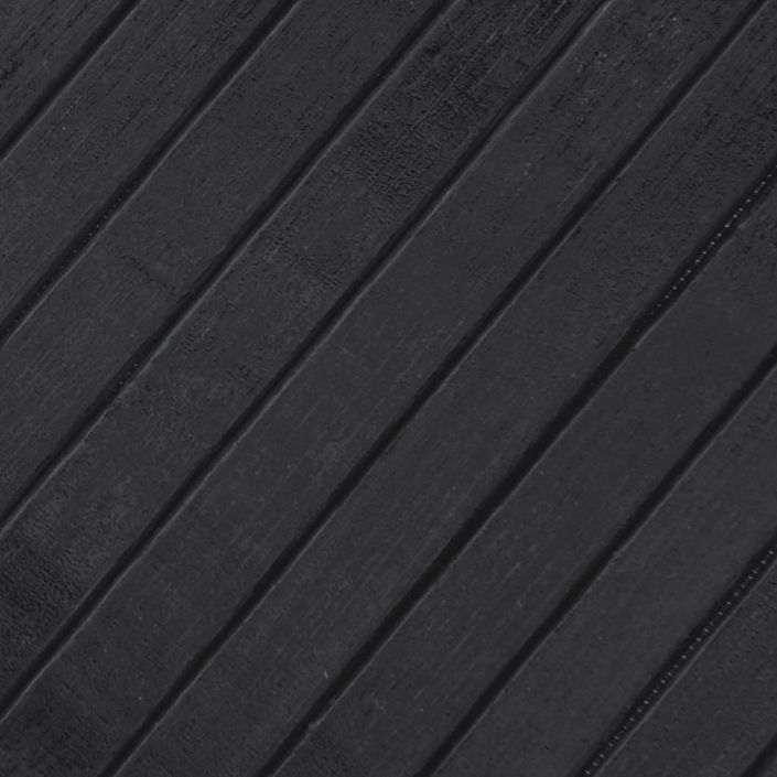 Tapis rectangulaire gris 80x300 cm bambou - Photo n°7