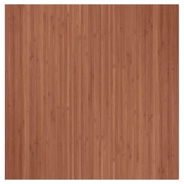 Tapis rectangulaire marron 100x100 cm bambou - Photo n°2