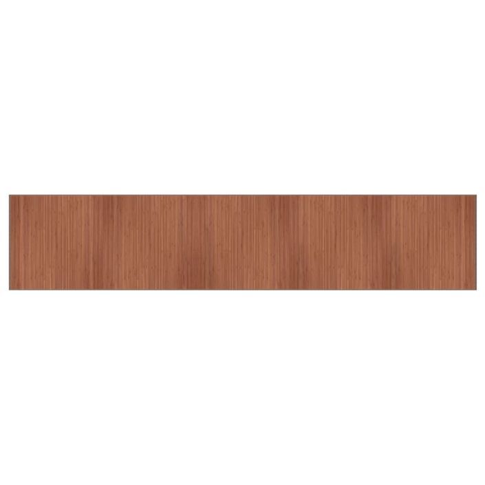 Tapis rectangulaire marron 100x1000 cm bambou - Photo n°1