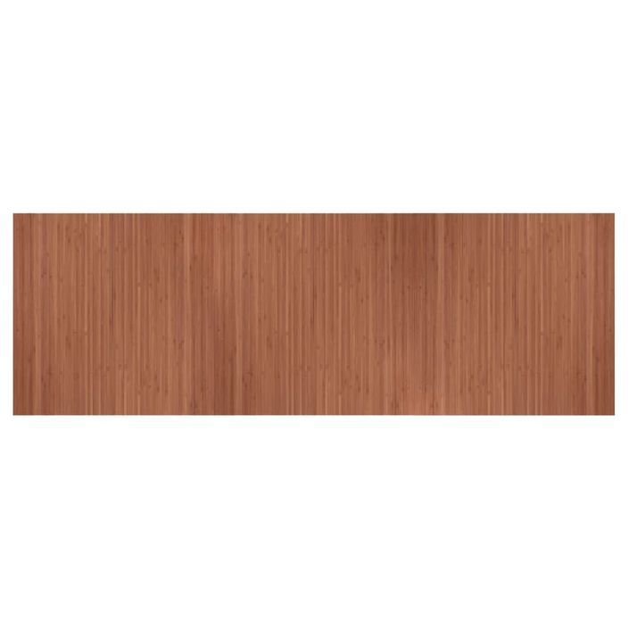 Tapis rectangulaire marron 100x300 cm bambou - Photo n°2