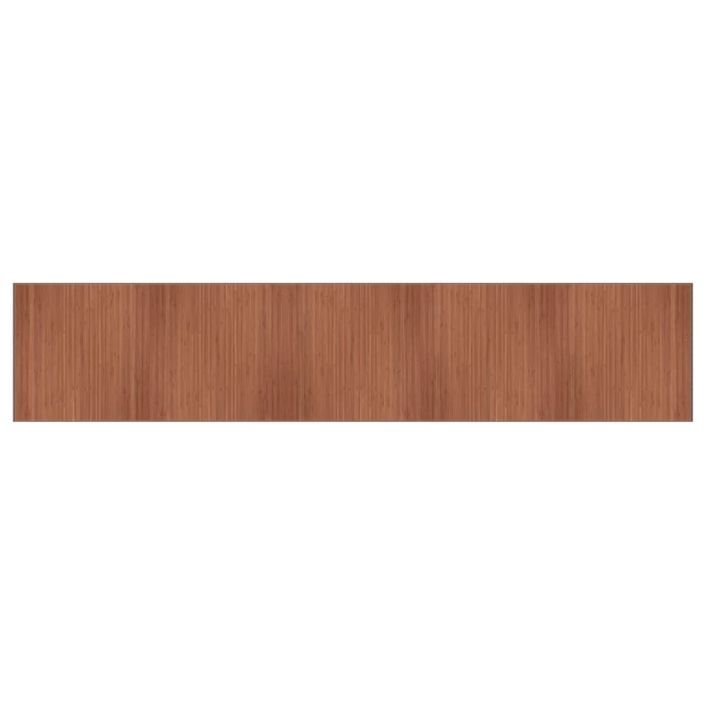 Tapis rectangulaire marron 100x500 cm bambou - Photo n°1