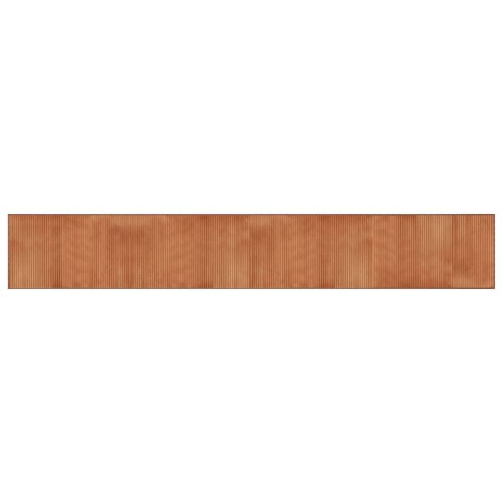 Tapis rectangulaire marron 60x400 cm bambou - Photo n°1