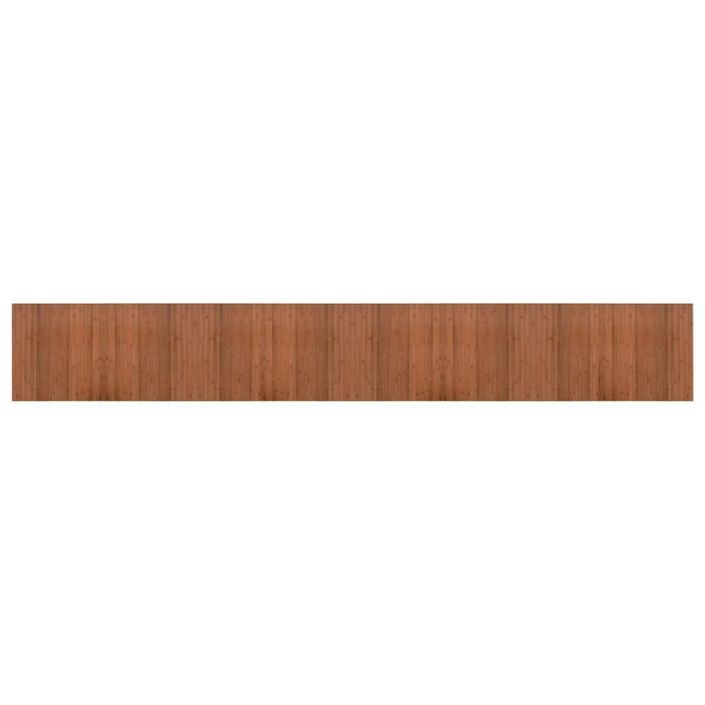 Tapis rectangulaire marron 60x400 cm bambou - Photo n°1