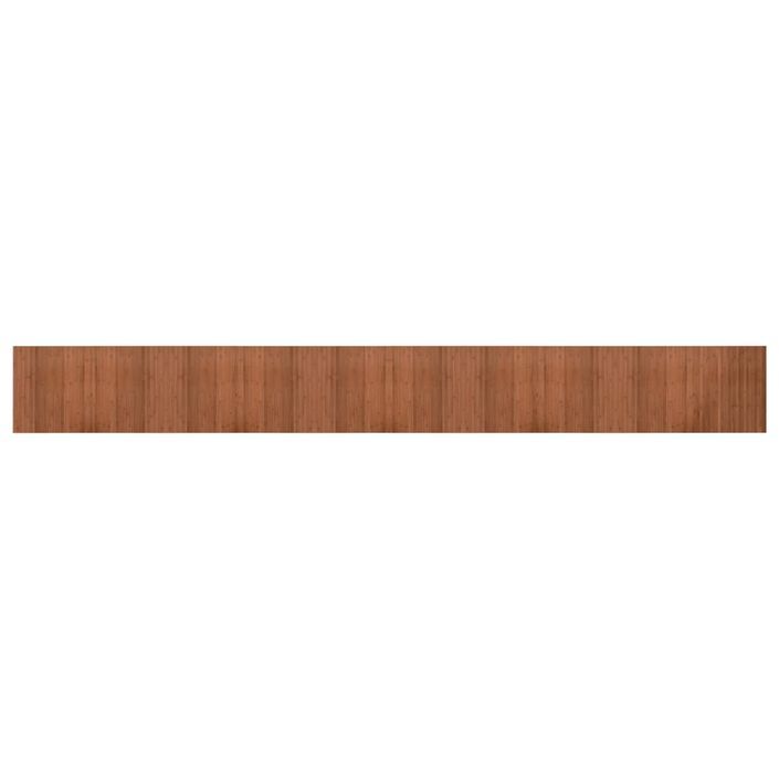 Tapis rectangulaire marron 60x500 cm bambou - Photo n°1