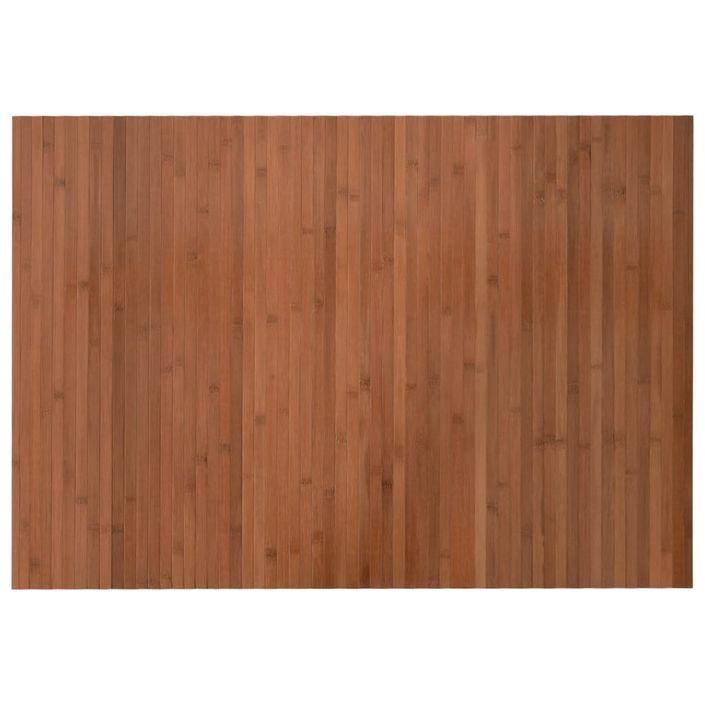 Tapis rectangulaire marron 70x100 cm bambou - Photo n°1