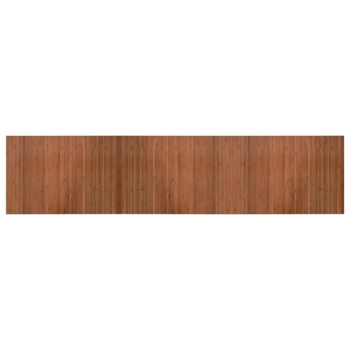 Tapis rectangulaire marron 70x300 cm bambou - Photo n°1