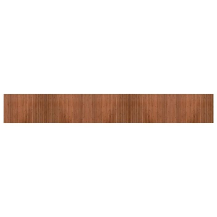 Tapis rectangulaire marron 70x500 cm bambou - Photo n°1