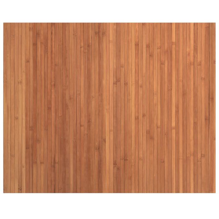 Tapis rectangulaire marron 80x100 cm bambou - Photo n°1