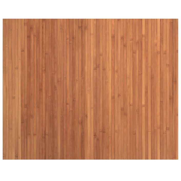 Tapis rectangulaire marron 80x100 cm bambou - Photo n°6