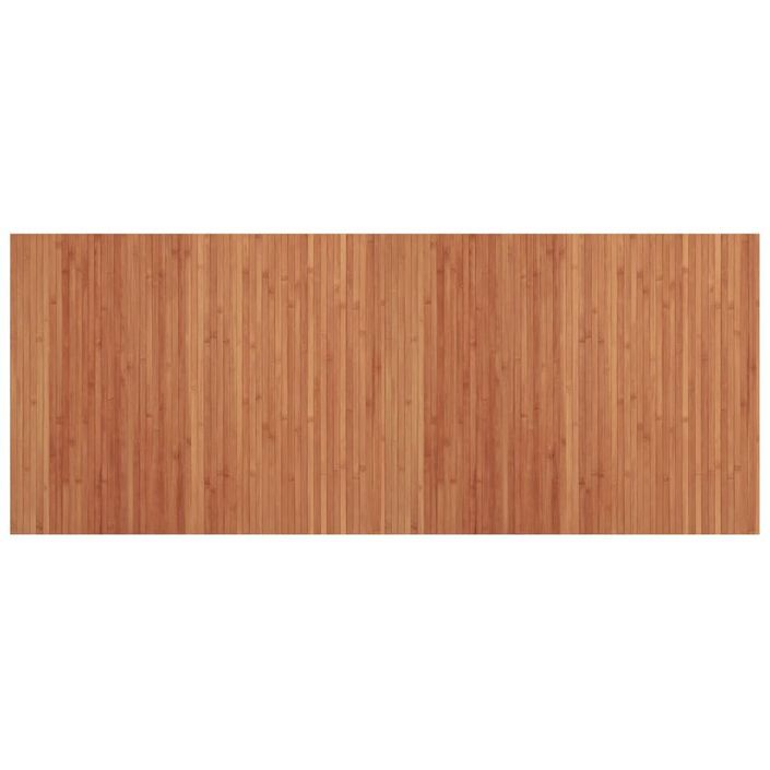 Tapis rectangulaire marron 80x200 cm bambou - Photo n°2