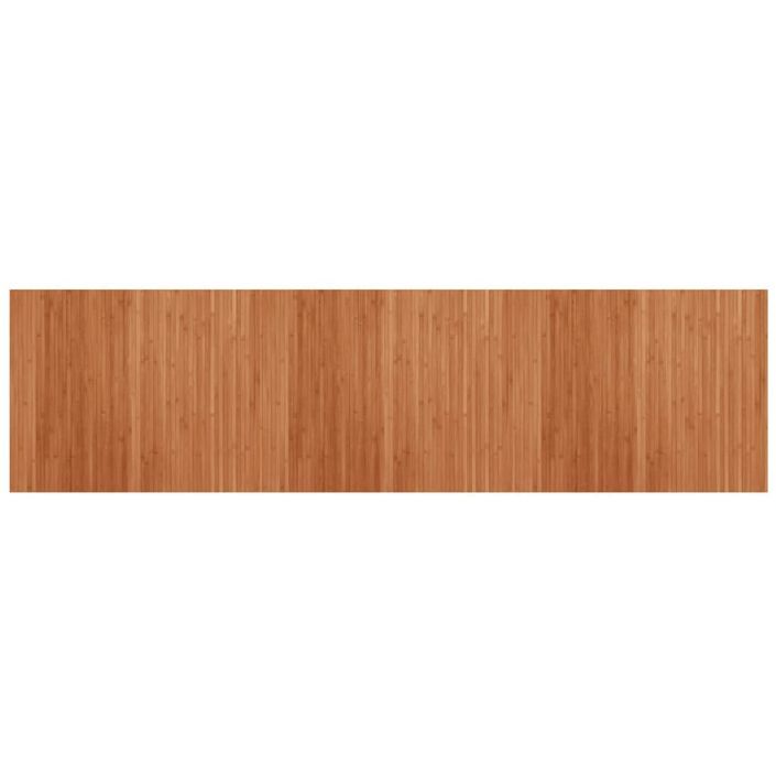 Tapis rectangulaire marron 80x300 cm bambou - Photo n°2