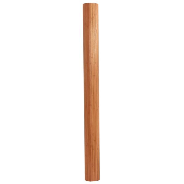 Tapis rectangulaire marron 80x300 cm bambou - Photo n°3