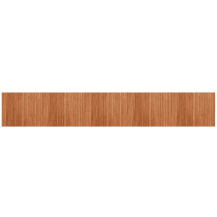 Tapis rectangulaire marron 80x500 cm bambou - Photo n°2